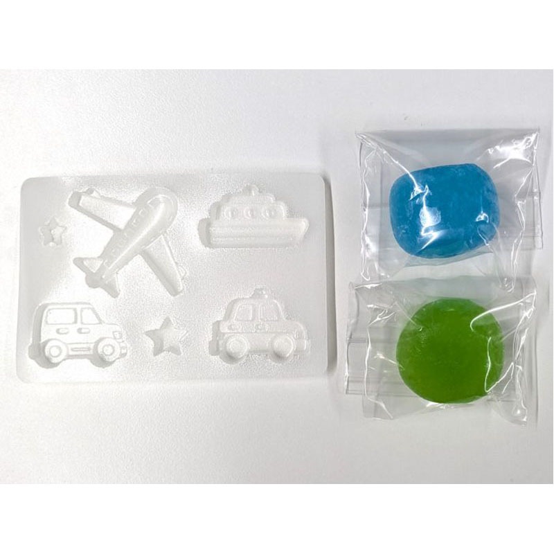 かんてんねんど　のりもの　青・緑