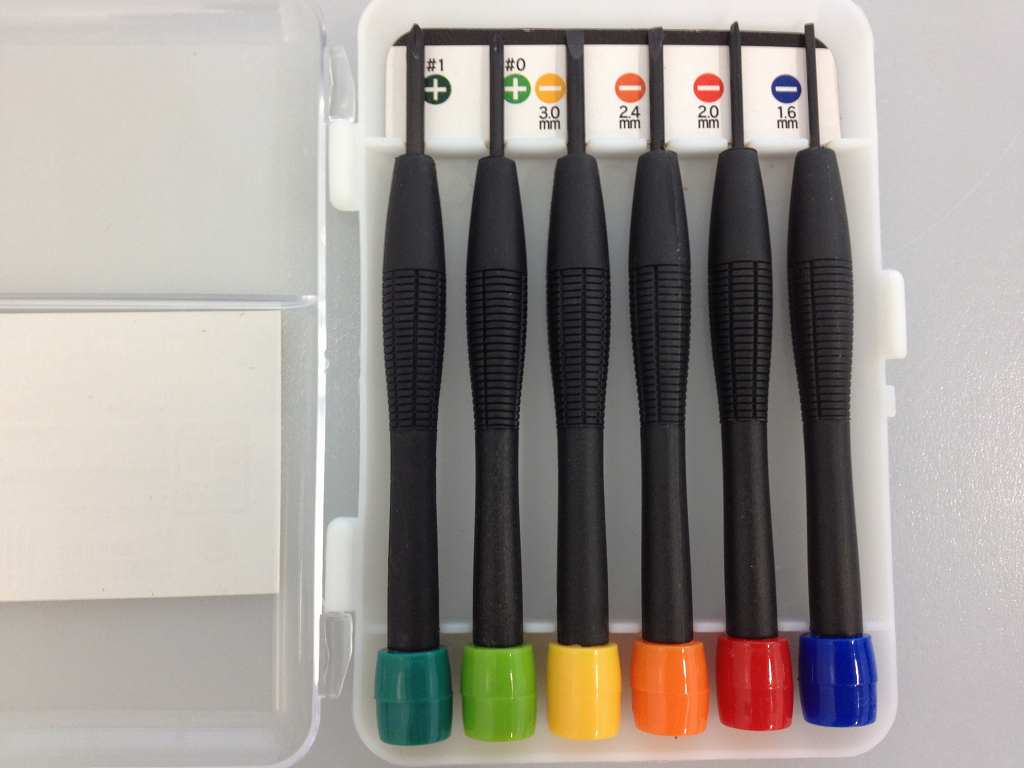 カラー精密ドライバー６Ｐ　ケース入