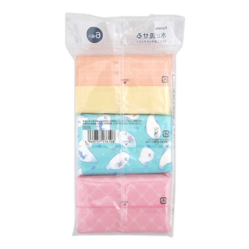 ミニミニポケットティッシュＷ　あにまる　６Ｐ