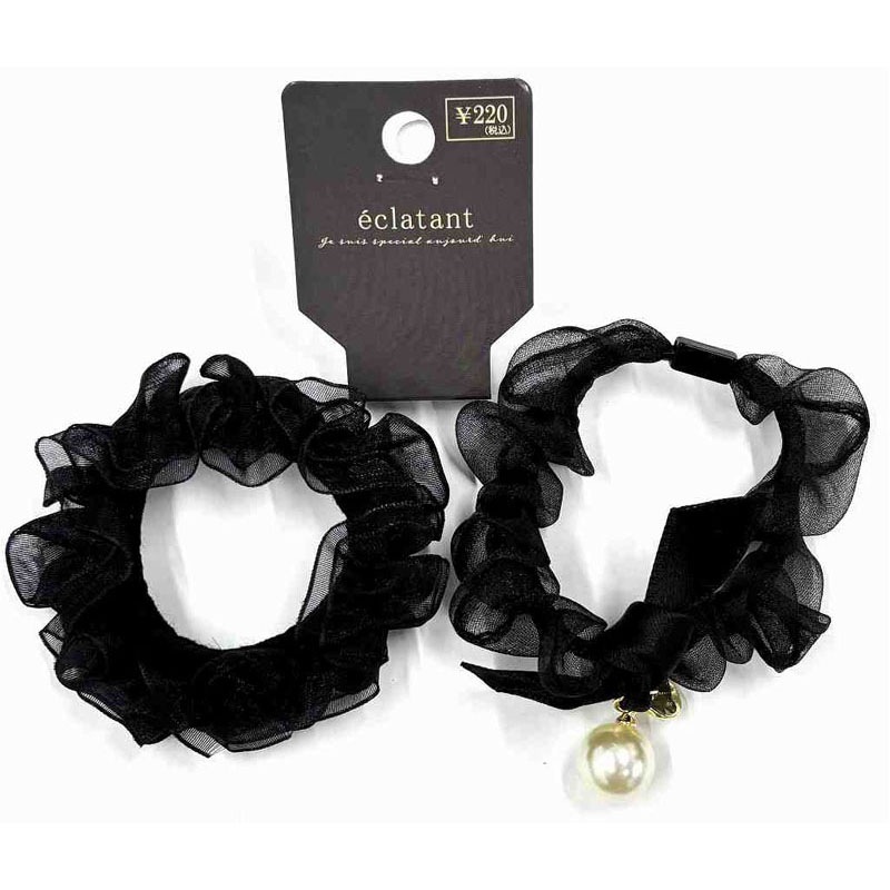 heyep シュシュ　2個セット Flower Scrunchie 2 Piece Set-フラワーシュシュ2ピースセット