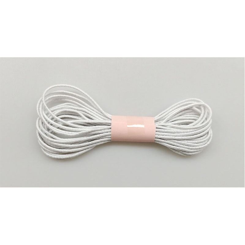 ソフト３本丸ゴム（白）　４．５Ｍ