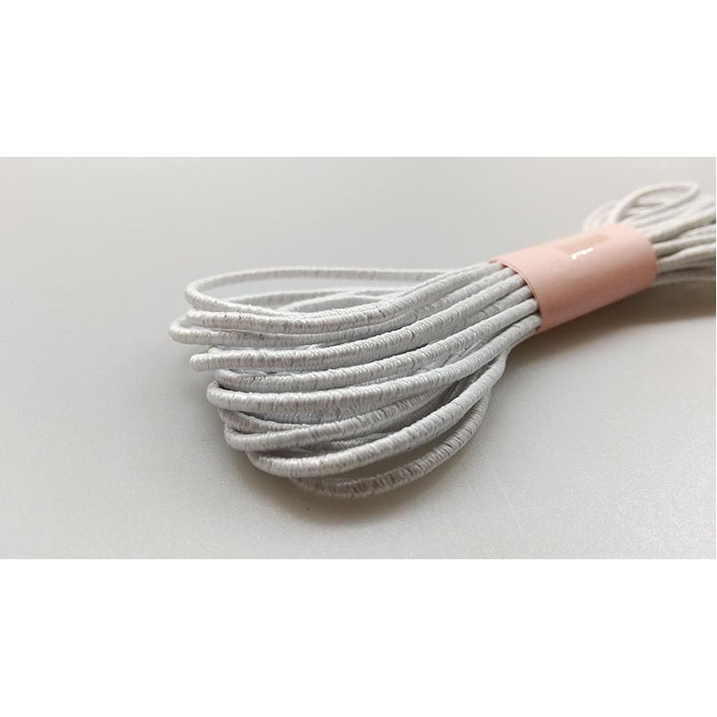 ソフト３本丸ゴム（白）　４．５Ｍ