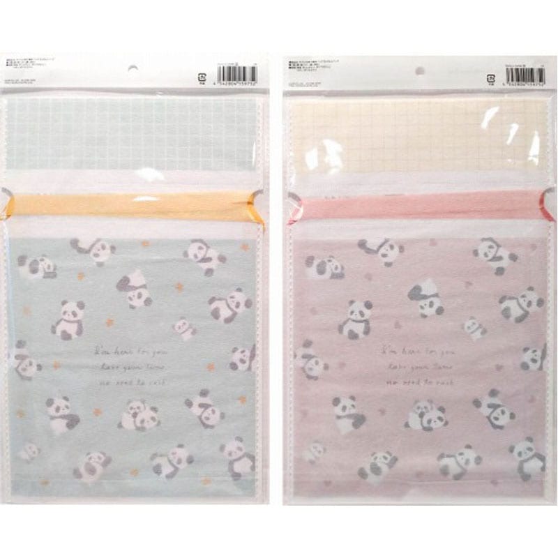 ダブル巾着不織布バッグ　Ｍ　パンダ