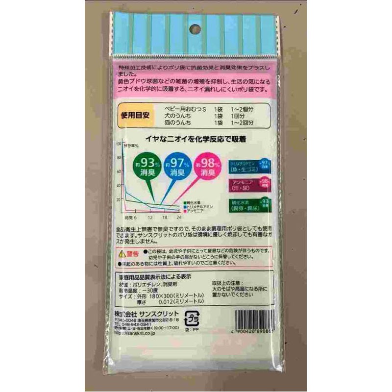 ニオイを消す秘密のポリ袋　Ｓ　３５Ｐ