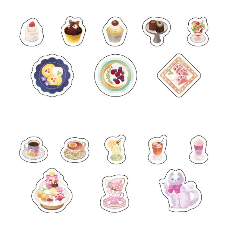 フレークシール　２４Ｐ　ときめくおやつ時間