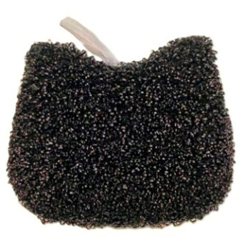 洗面台用キラキラループスポンジ　ネコ型ＢＫ