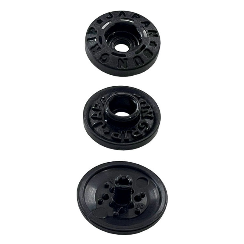 手で付けられる薄型プラホック　１３ｍｍ　黒