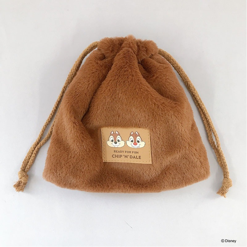 数量限定】ディズニー／チップ＆デール ファー巾着ポーチ【公式】≪1