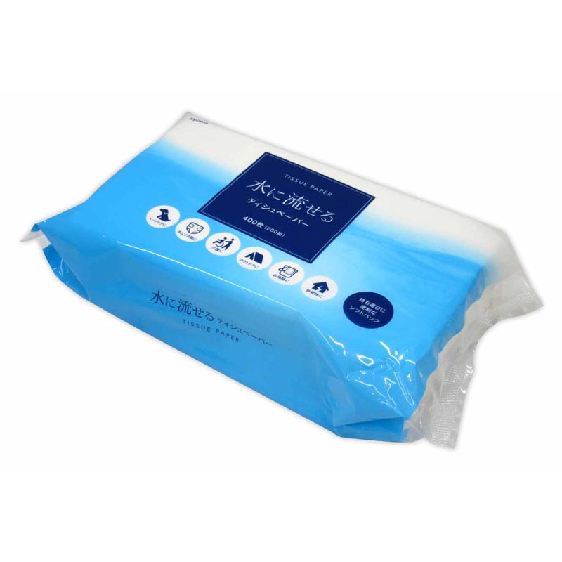 水に流せるティシュソフトパック　２００組