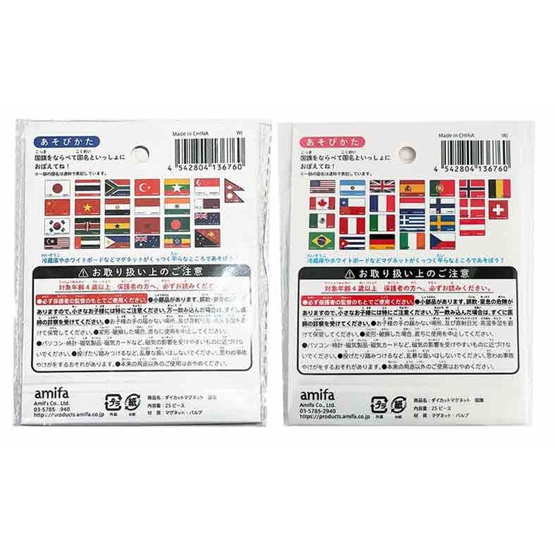 ダイカットマグネット　国旗　２５Ｐ