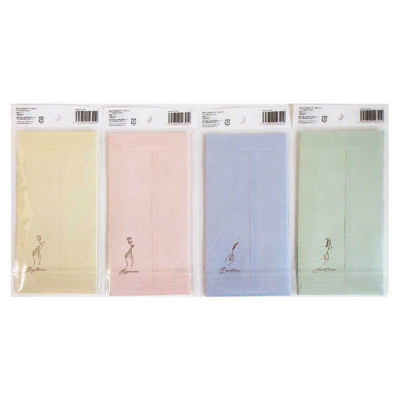 万型封筒　３枚　一輪のお花