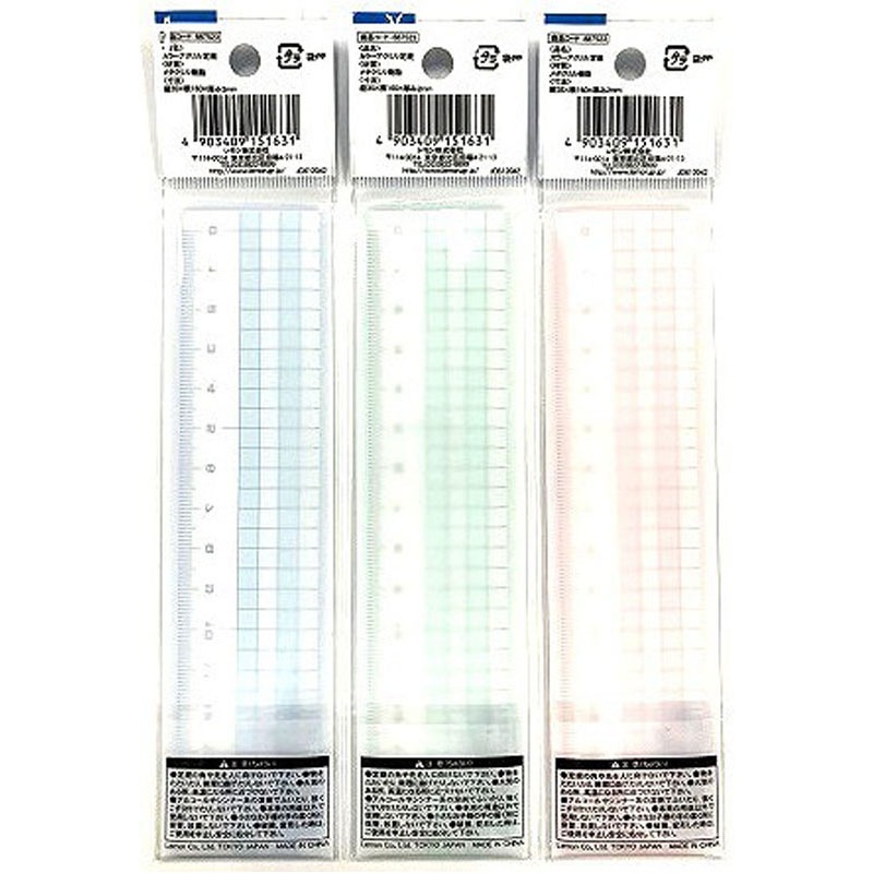 カラーアクリル直定規　１５ｃｍ