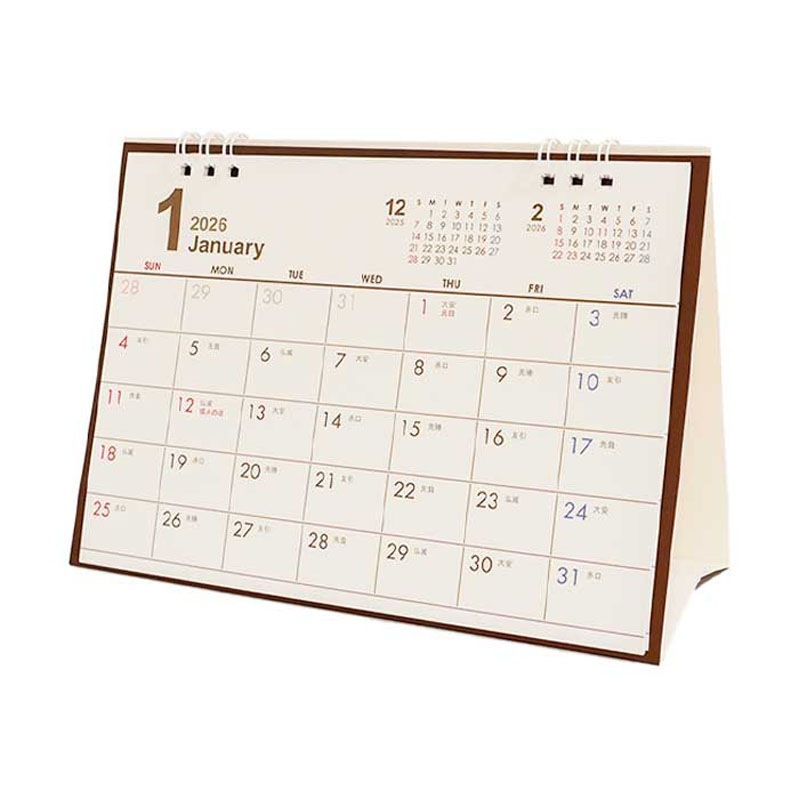 ２６カレンダー　卓上　シンプルＢ