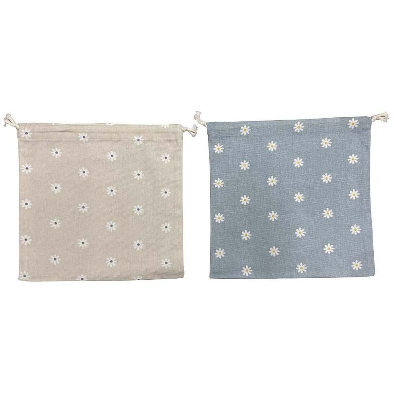 コットン巾着袋　マーガレット