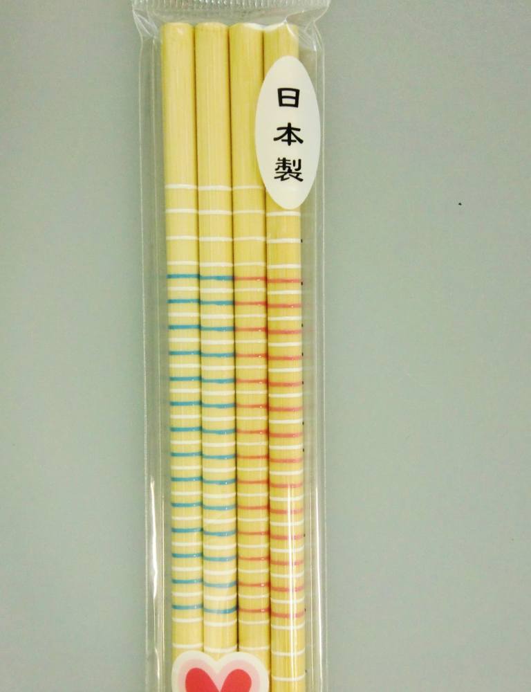 パステルカブキ菜箸２Ｐ　日本製