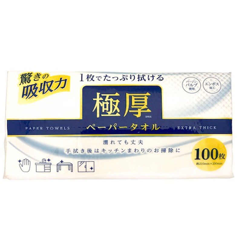 極厚ペーパータオル 100枚【公式】≪1個からお届け≫Can☆Doネット