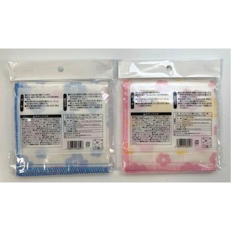 プリントかや織りふきん　フラワー柄