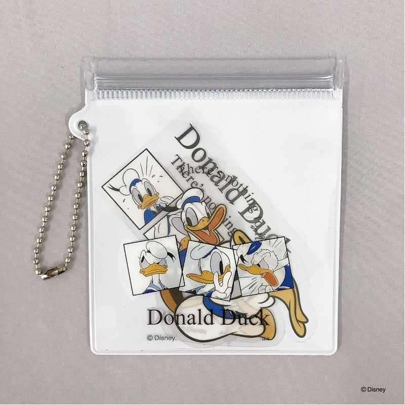 ディズニー／ドナルドダック ポーチ入ステッカー3P【公式】≪1個