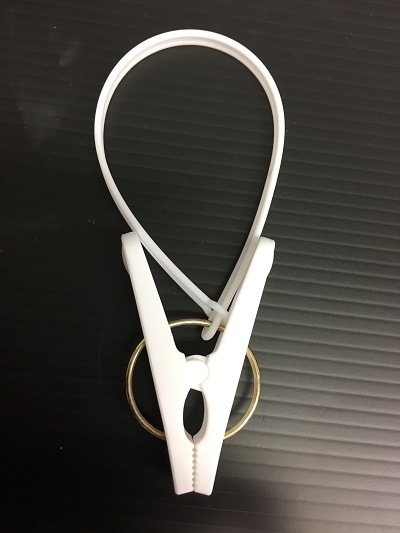 LRホワイト ヒモ付ピンチ 10P【公式】≪1個からお届け≫Can☆Do