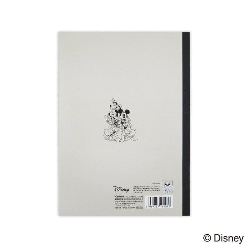 ディズニー／A5ノート方眼罫40枚 ミッキー＆フレンズ【公式】≪1