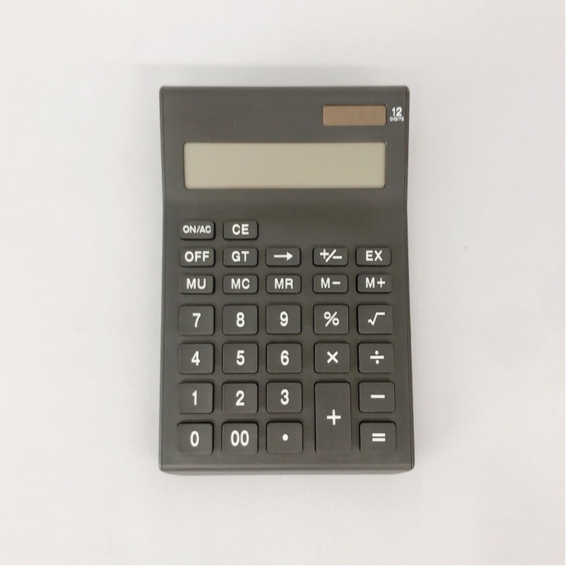 １２桁電卓シンプル　ＢＫ