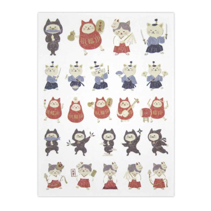 キャンドゥ　ジャパニーズスタイルねこ　クロスメモ 付箋ジャパニーズスタイルねこ 45枚【公式】≪1個からお届け≫Can