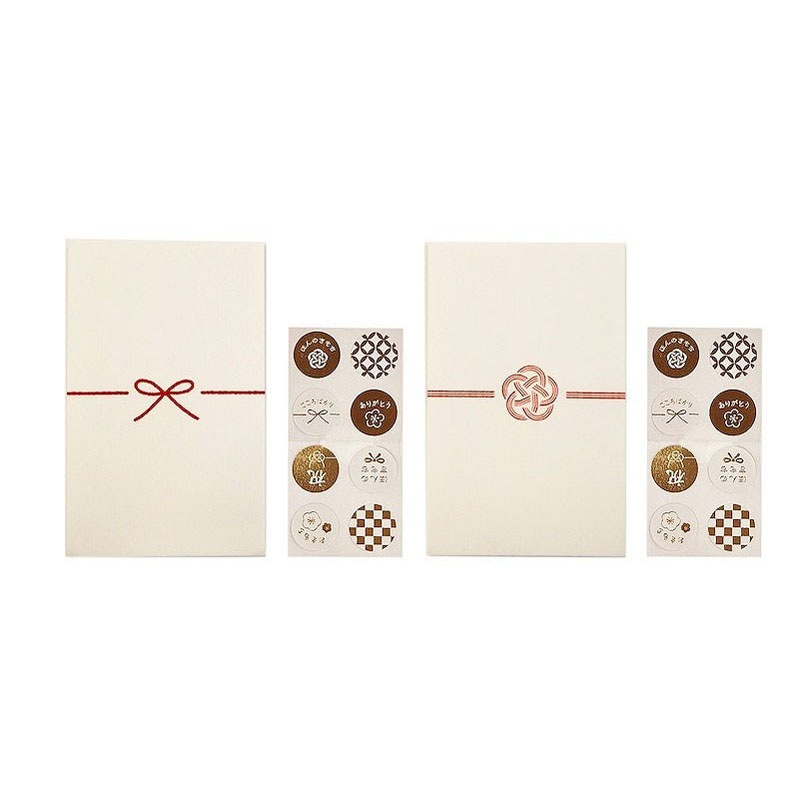 ポチ袋　５型　シール付き　６Ｐ　水引