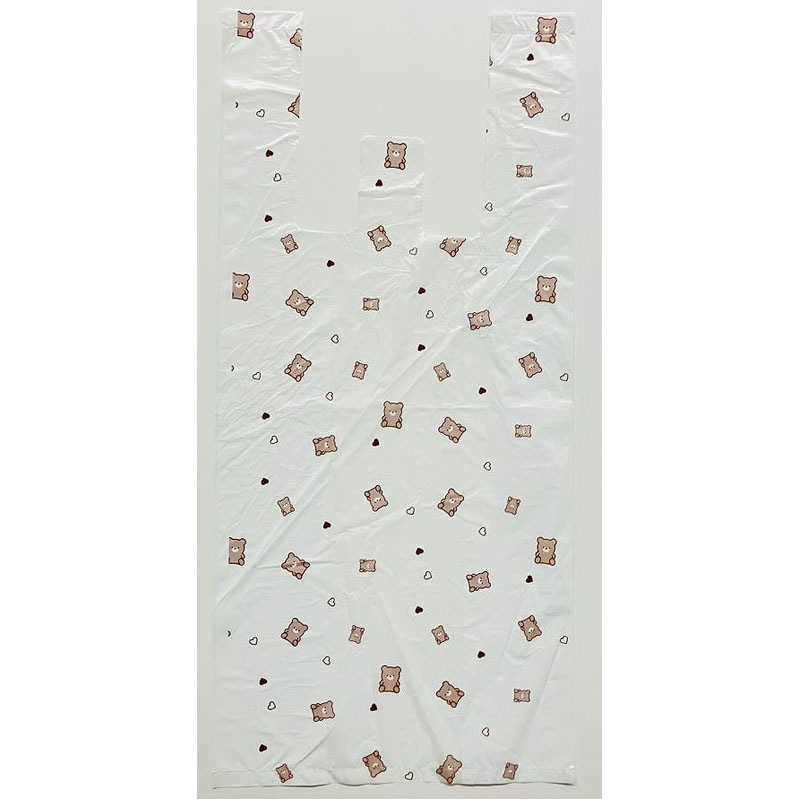 プリント手さげ袋３５号２０Ｐ　クマ柄