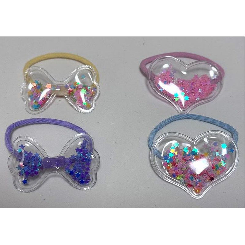 ポニー　スパンコール２Ｐ　リボン・ハート