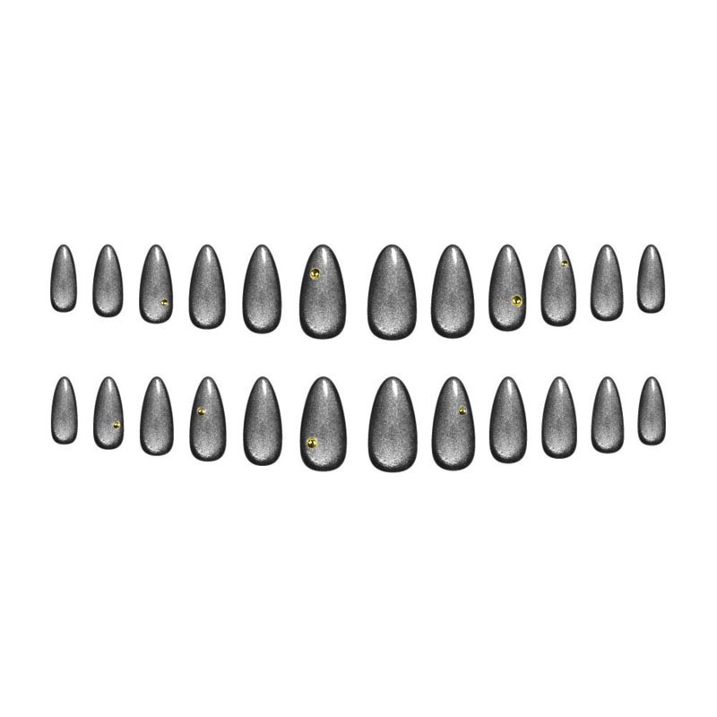マグネット風ネイルチップ　グレー