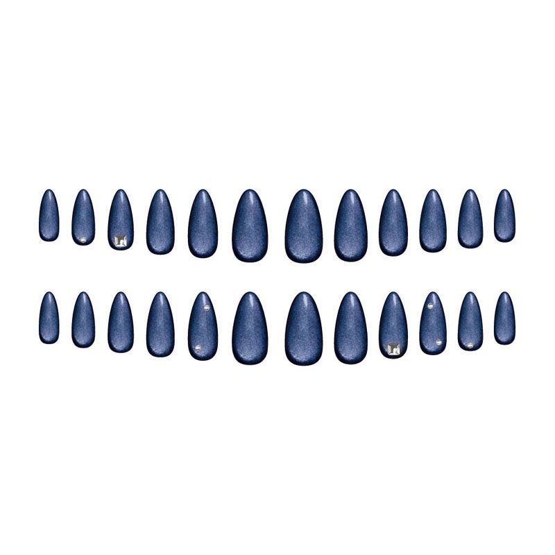 マグネット風ネイルチップ　ブルー