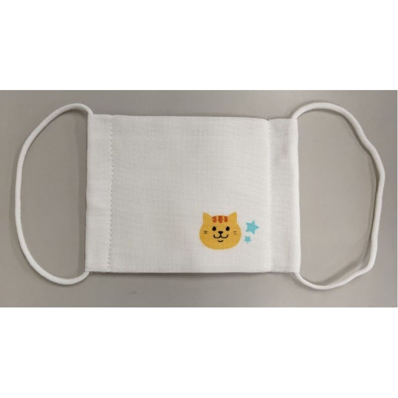 プリント給食マスクガーゼニャニャ