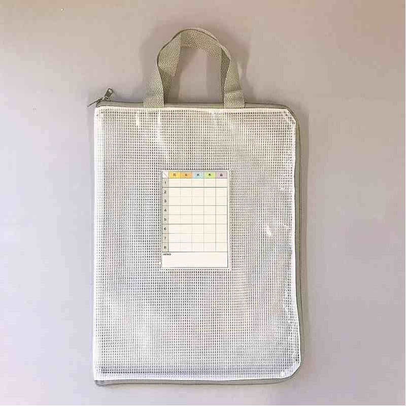 持ち手付きＰＶＣネットポーチＡ４