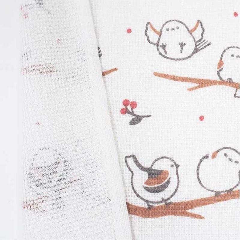 片面パイルフェイスタオル　シマエナガ