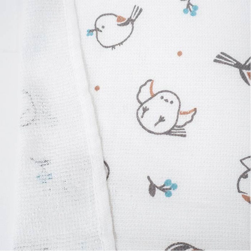 片面パイルフェイスタオル　シマエナガ