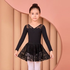 バレエロングスリーブレオタードスカート付 SIK1897 | すべての