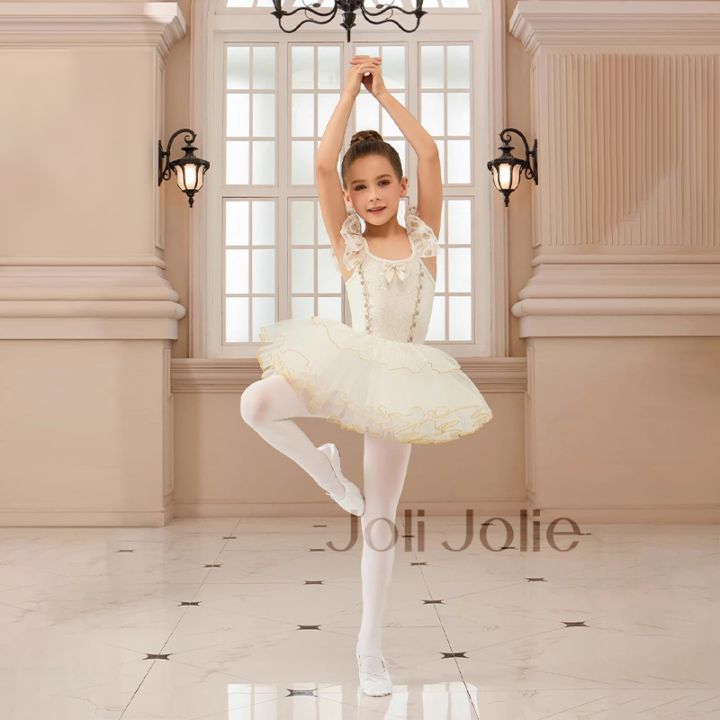 JoliJolie 水彩画風レオタード スカート付き　L size スカート付レオタード腕飾り付 キッズジュニア SIK1281 | すべて