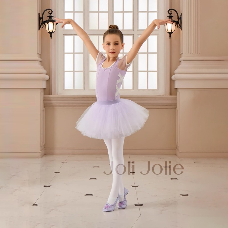バレエレオタード・チュチュスカート付・キッズ ジュニア SIK1289