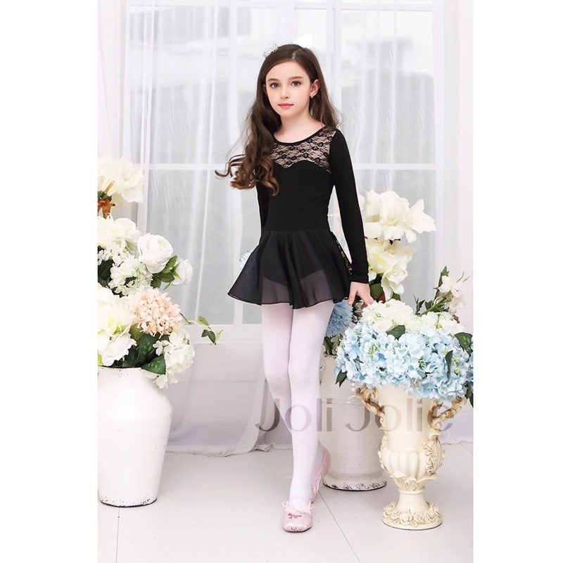 バレエレオタードスカート付 キッズ ジュニア5色展開 SIK1373