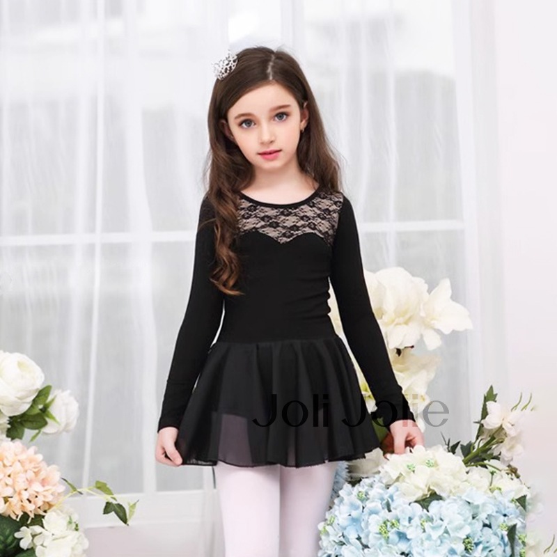 バレエレオタードスカート付 キッズ ジュニア5色展開 SIK1373