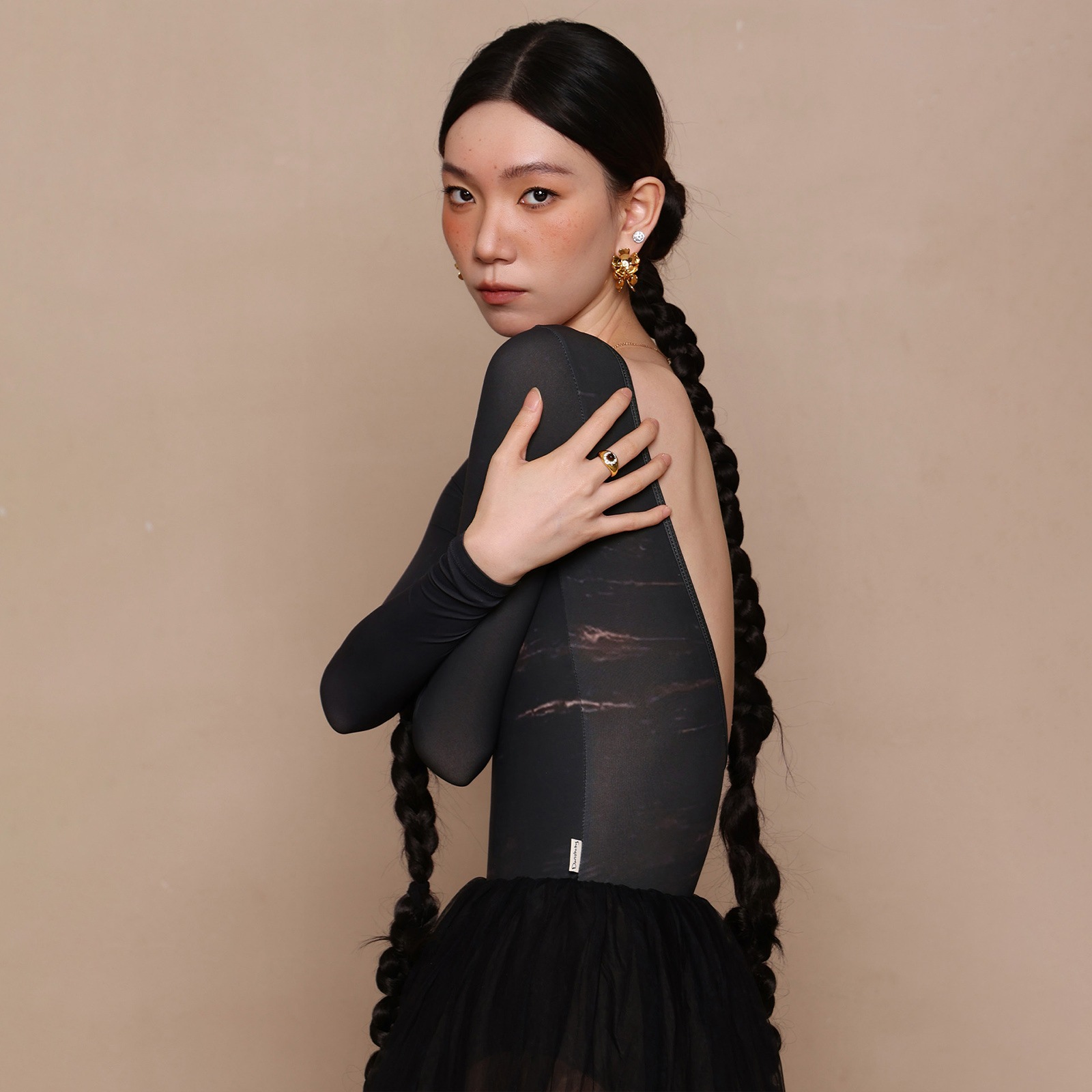 バレエ長袖レオタードDZB396