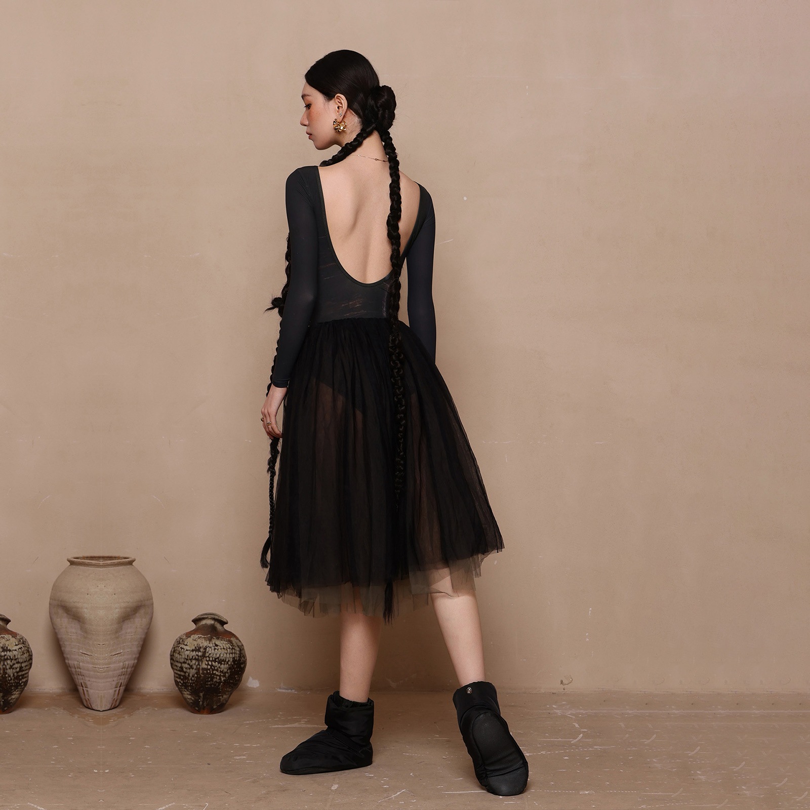 バレエ長袖レオタードDZB396