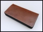 LEATHER WALLET��LONG��(BROWN)