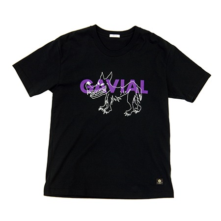 s/s tee "wolf&knife��(BLACK)