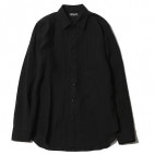 LINEN PINTUCK SHIRT (BLACK)