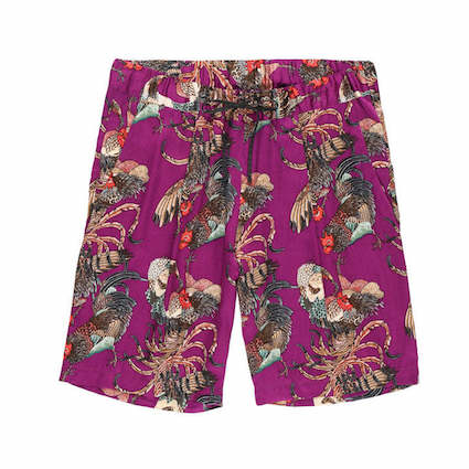(GAME COCK / JAKUCHU ITO / PURPLE) TUCK SHORT PANTS