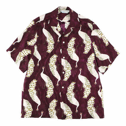 (PEACOCK / JAKUCHU ITO / DEEP PURPLE) SHORT SLEEVE SHIRT