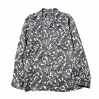 PAISLEY OPEN COLLAR SHIRT (WHITE/GRAY)