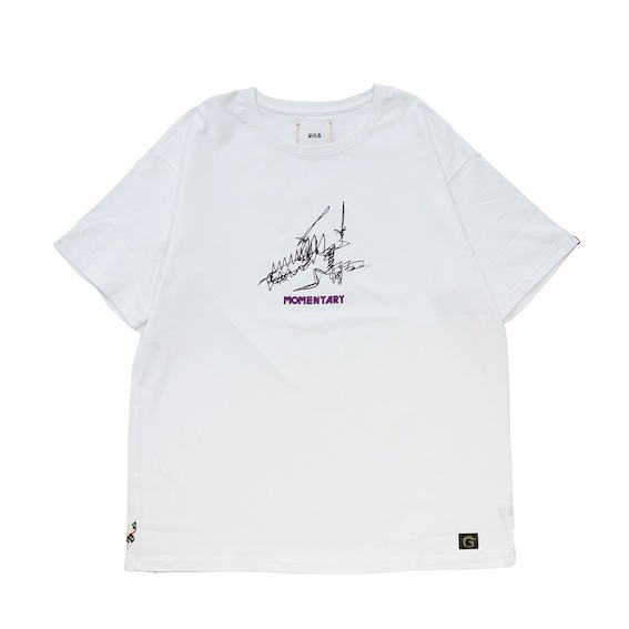 S/S TEE " MOMENTARY"(WHITE)