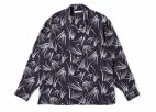 ORIGINAL PRINTED OPEN COLLAR SHIRTS(PINE NEEDLE) LONG-SLEEVE